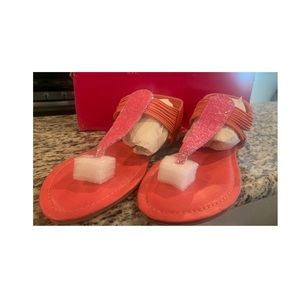 Sparkly Coral Sandals